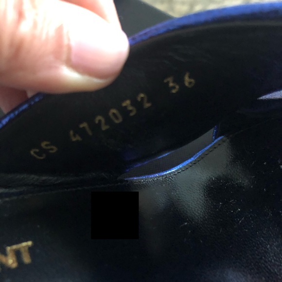 YAL LOULOU 95 SLIDE SANDAL METALLIC FOIL BLUE - Picture 7 of 11